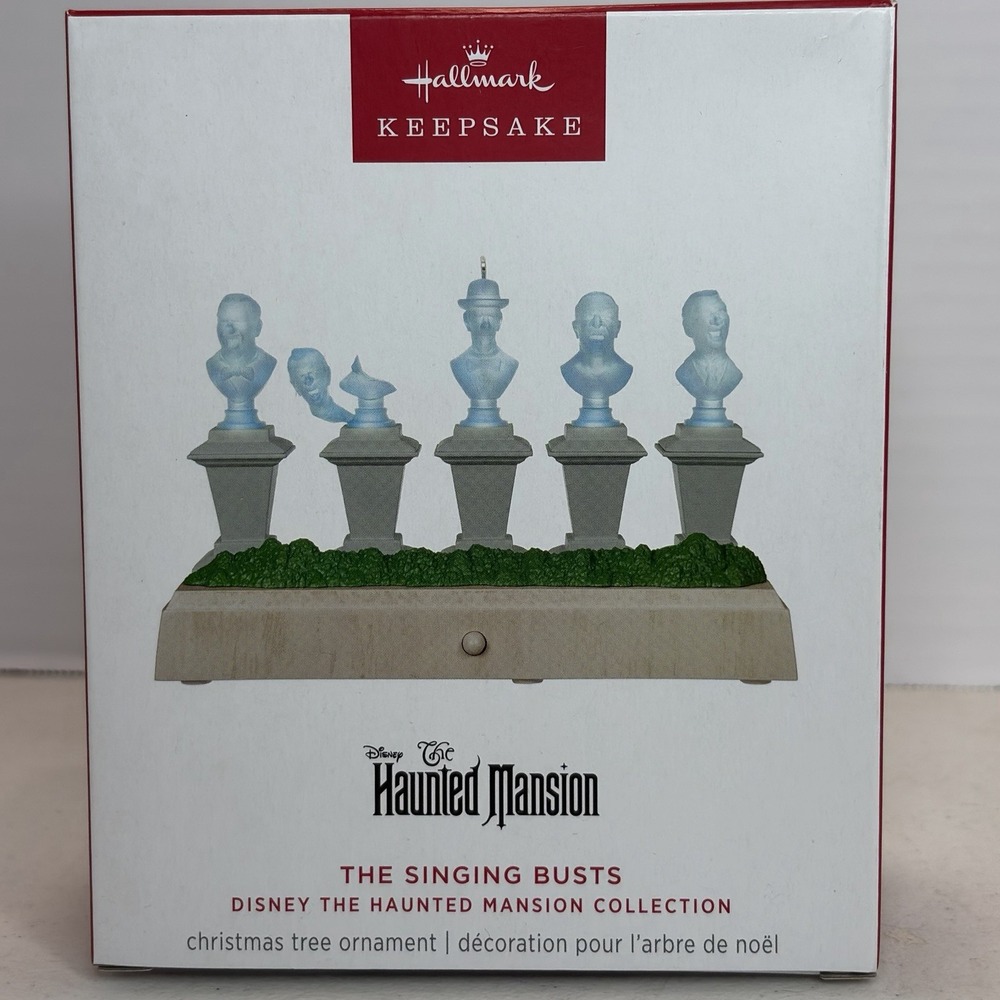 2024 Hallmark Keepsake Disney Haunted Mansion Singing Busts Ornament New in Box